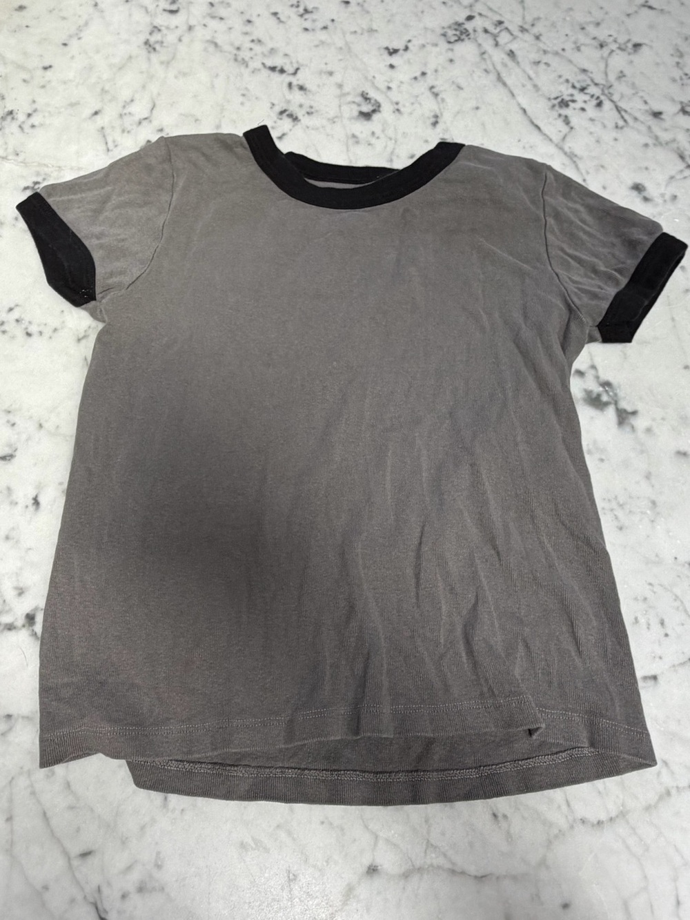Brandy Melville Gray T-Shirt with Black Trim